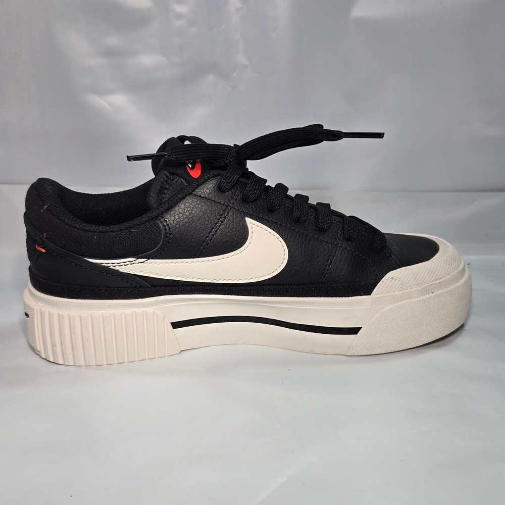 Nike‎ Court Legacy Lift Black Sail Platform Sneakers DM7590-001 Womens 6 - Picture 2 of 10